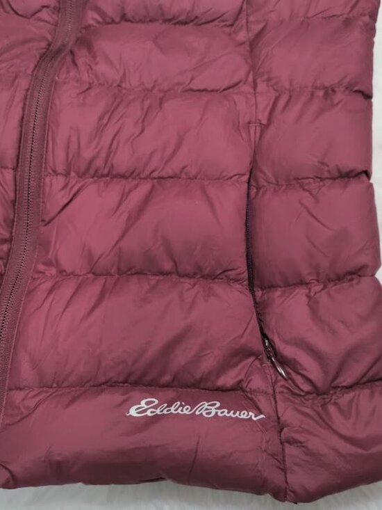 Eddie Bauer Utility CirrusLite Down Full Zip Vest Burgundy Women's Size Small - Picture 5 of 10